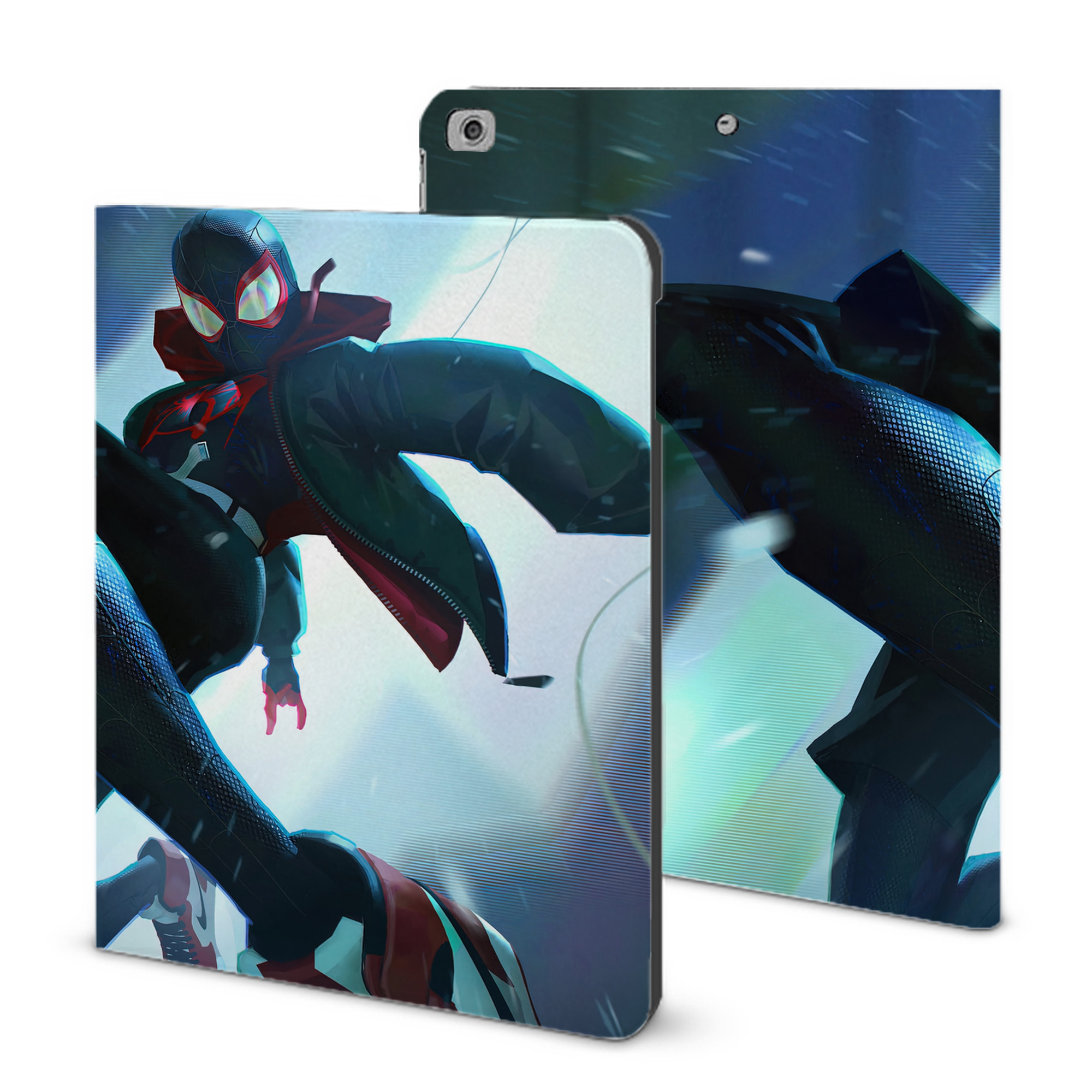 （画像用） Spider Man スパイダーマン IPad ケース ブック型 PUレザー TPU 耐衝撃 軽量 薄型 ペン収納なし 全面保護 IPad 各モデル対応